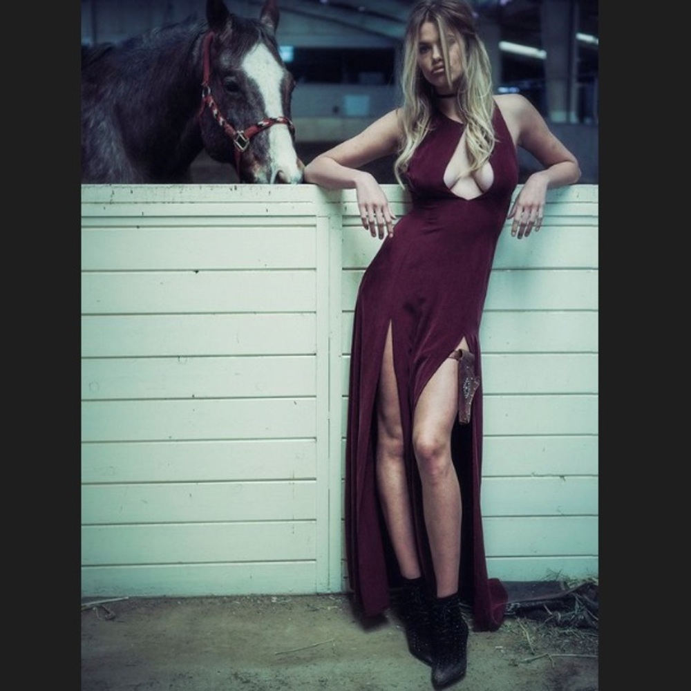Stone cold fox red onyx gown